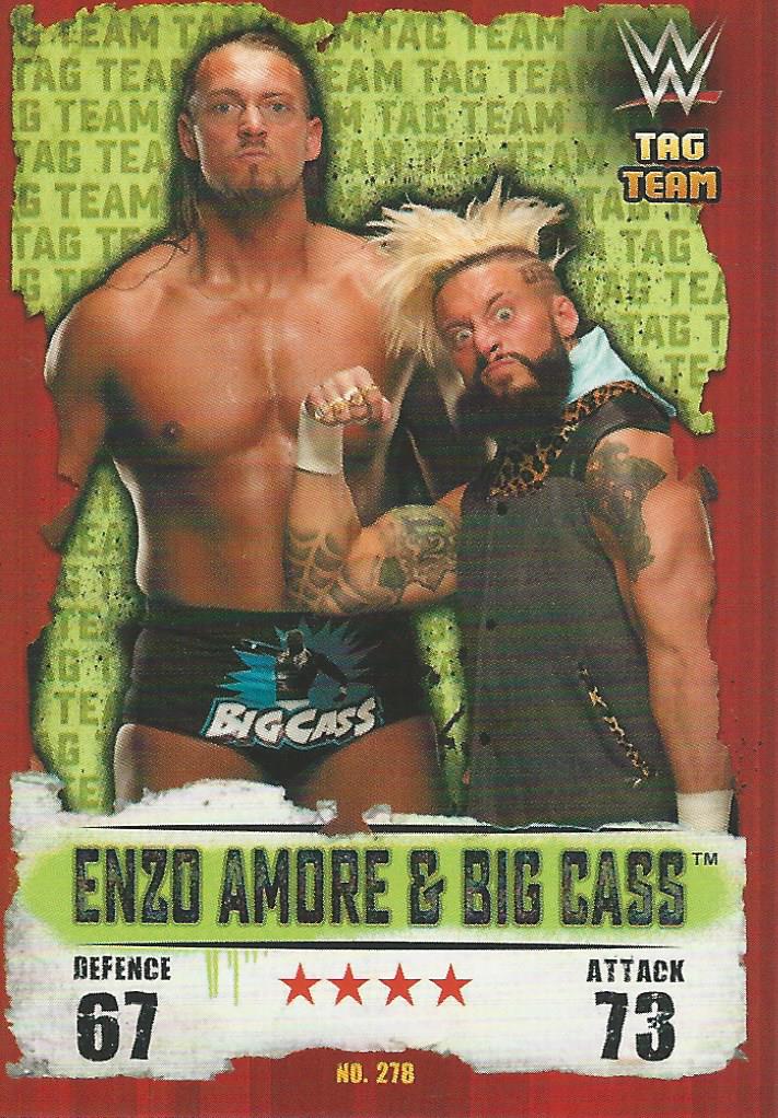 WWE Topps Slam Attax Takeover 2016 Trading Card Enzo Amore and Big Cass No.278