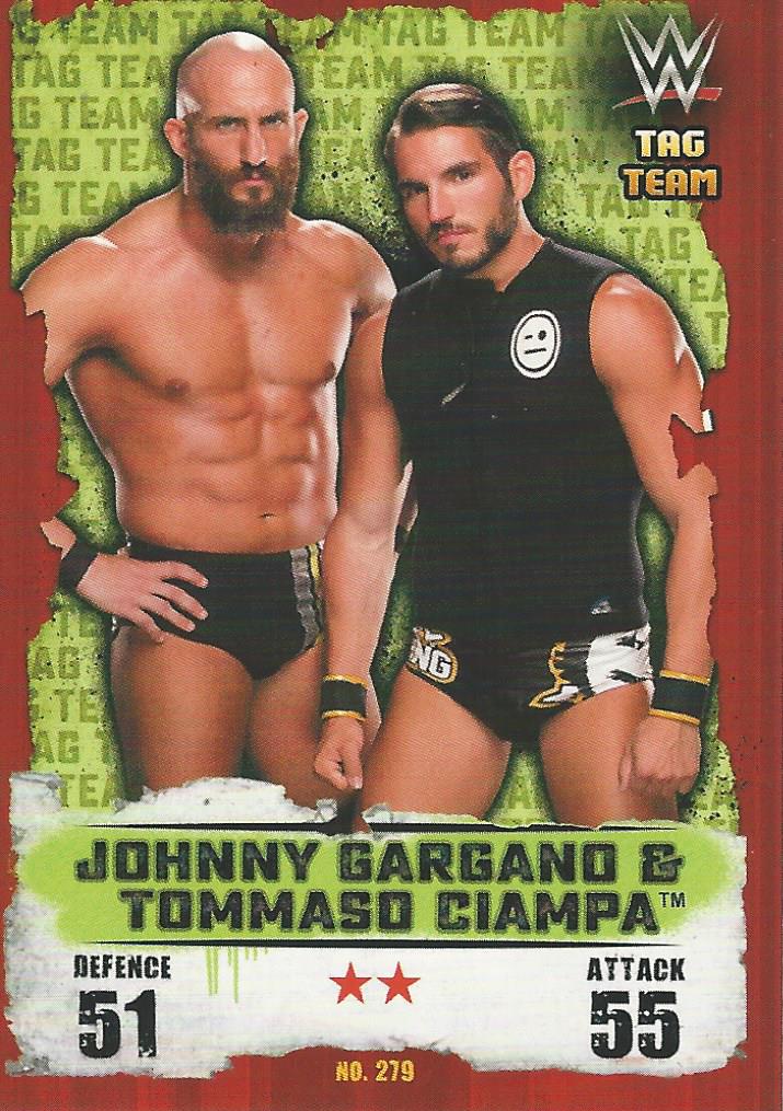 WWE Topps Slam Attax Takeover 2016 Trading Card Johnny Gargano and Tammaso Ciampa No.279