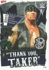 WWE Topps Slam Attax 2021 Trading Card Undertaker No.279