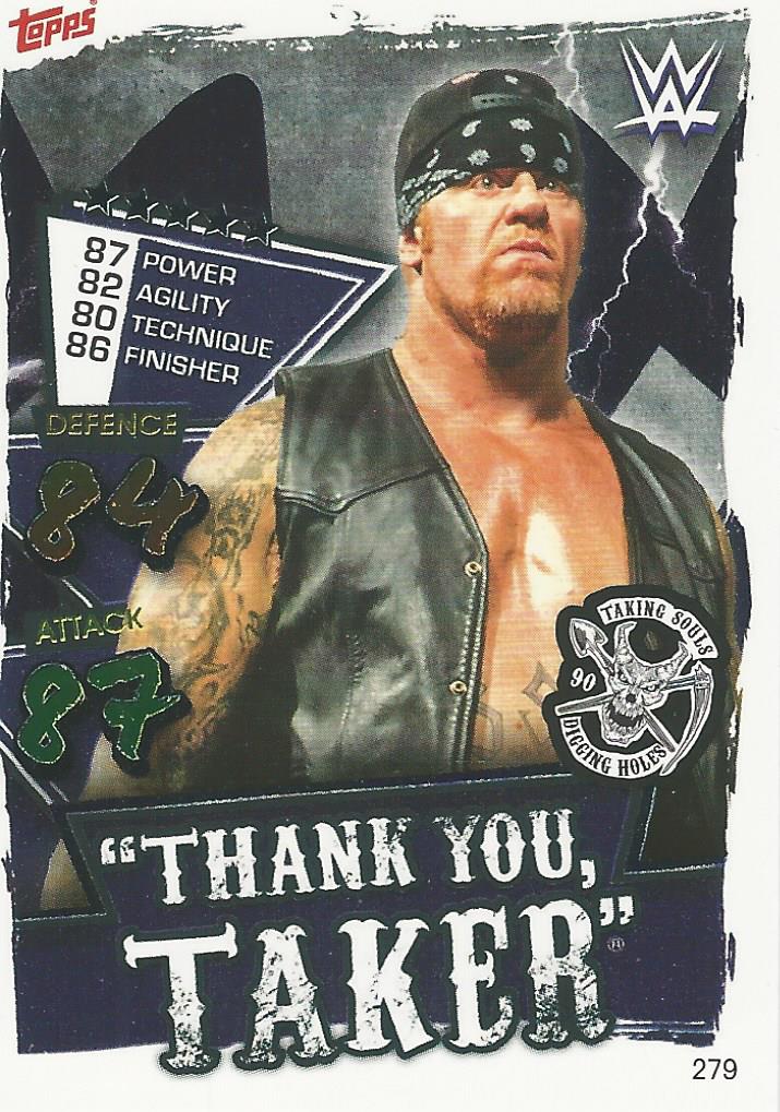 WWE Topps Slam Attax 2021 Trading Card Undertaker No.279