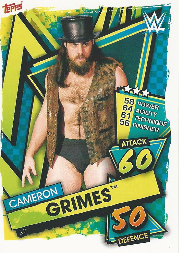 WWE Topps Slam Attax 2021 Trading Card Cameron Grimes No.27