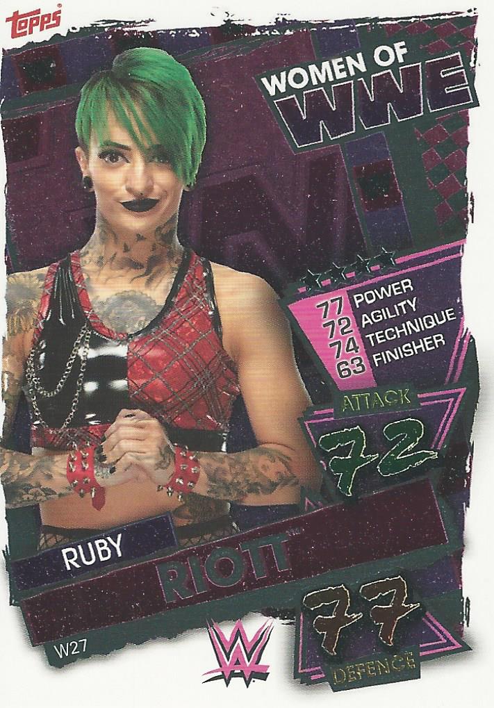 WWE Topps Slam Attax 2021 Trading Card Ruby Riott W27