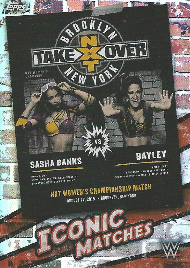 Topps WWE Superstars 2021 Trading Cards Sasha Banks vs Bayley MA10