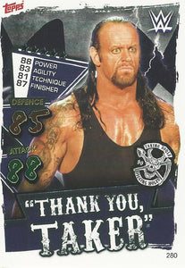 WWE Topps Slam Attax 2021 Trading Card Undertaker No.280