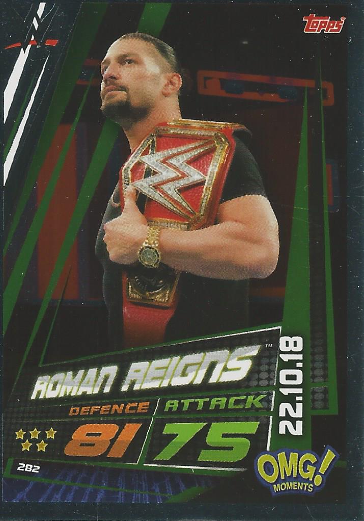 WWE Topps Slam Attax Universe 2019 Trading Card Roman Reigns No.282