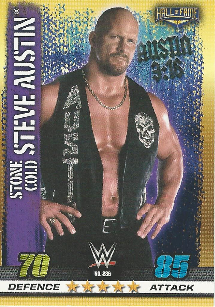 WWE Topps Slam Attax 10th Edition Trading Card 2017 Stone Cold Steve Austin No.286