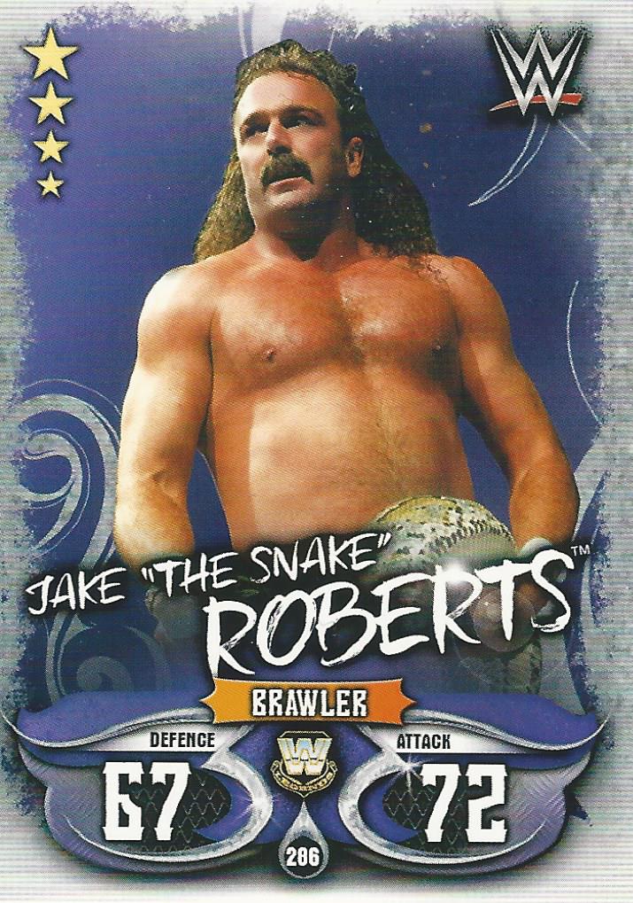 WWE Topps Slam Attax Live 2018 Trading Card Jake The Snake Roberts No.286