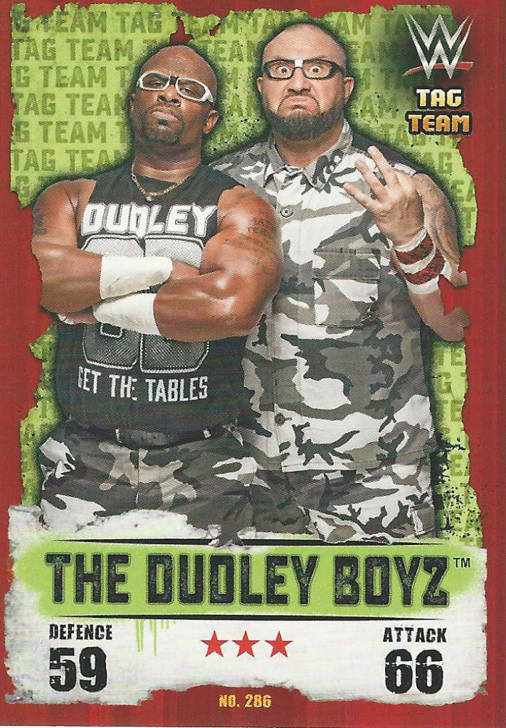 WWE Topps Slam Attax Takeover 2016 Trading Card Dudley Boyz No.286
