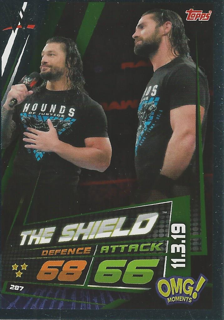 WWE Topps Slam Attax Universe 2019 Trading Card Roman Reigns and Seth Rollins No.287