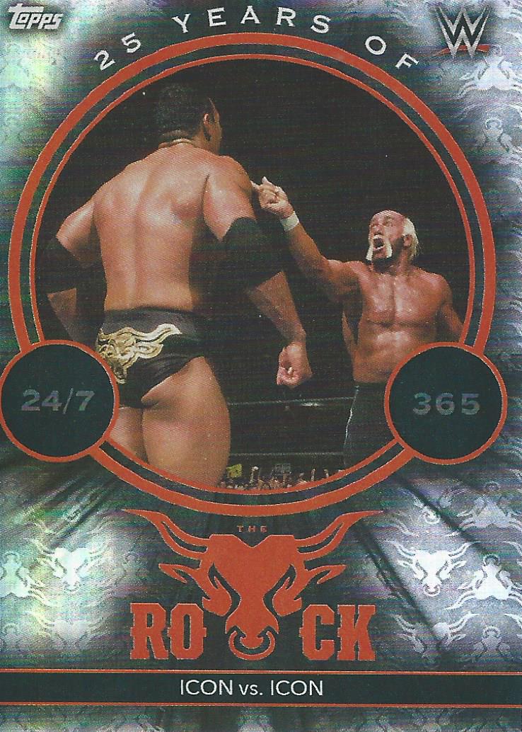 Topps WWE Superstars 2021 Trading Cards The Rock vs Hulk Hogan TR2