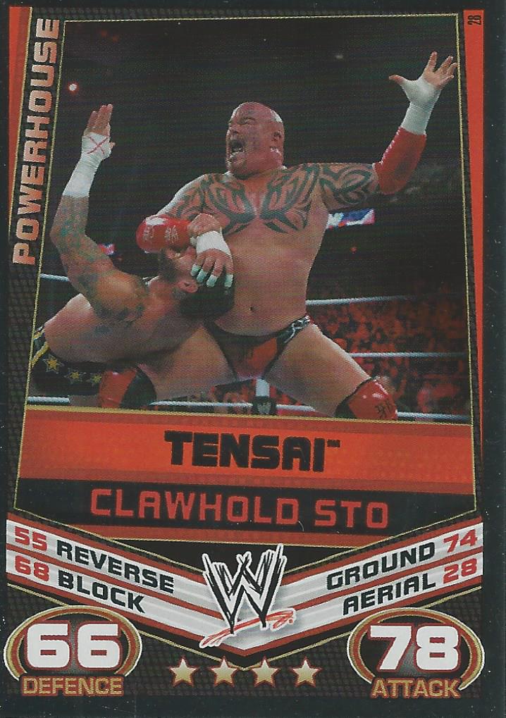 WWE Topps Slam Attax Rebellion 2012 Trading Card Tensai No.28