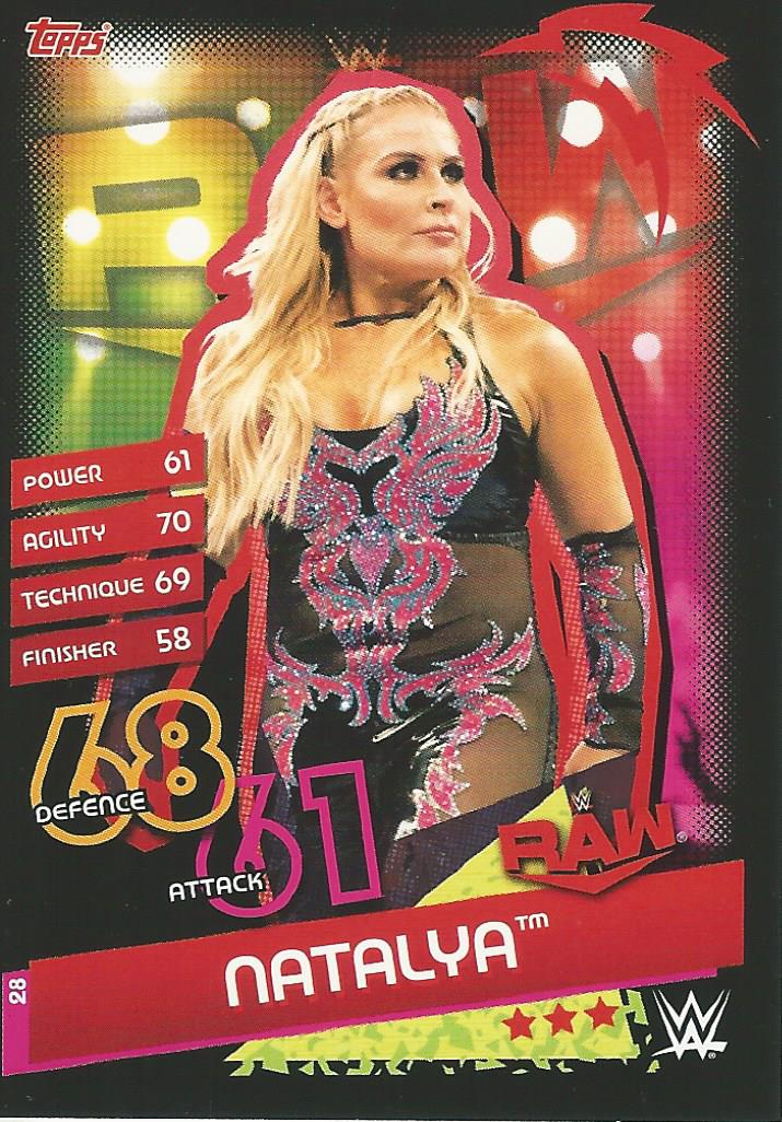 WWE Topps Slam Attax Reloaded 2020 Trading Card Natalya No.28