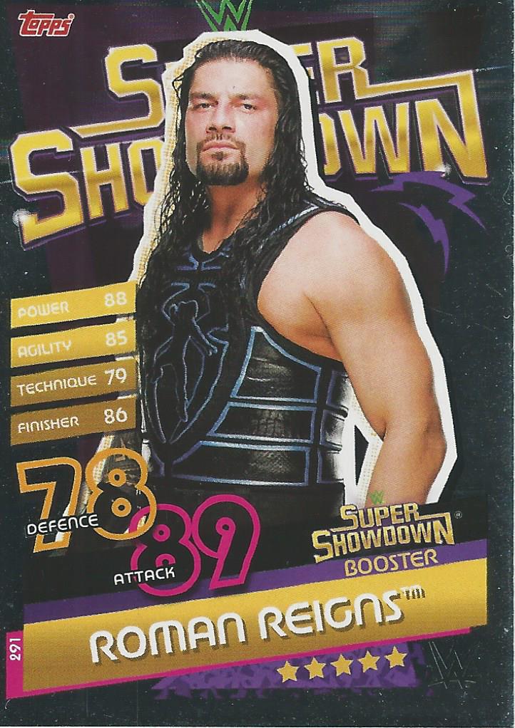 WWE Topps Slam Attax Reloaded 2020 Trading Card Roman Reigns No.291