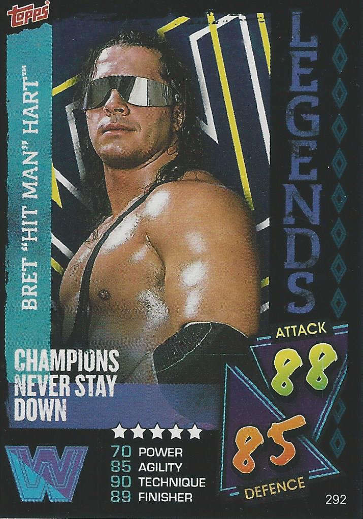 WWE Topps Slam Attax 2021 Trading Card Bret Hitman Hart No.292