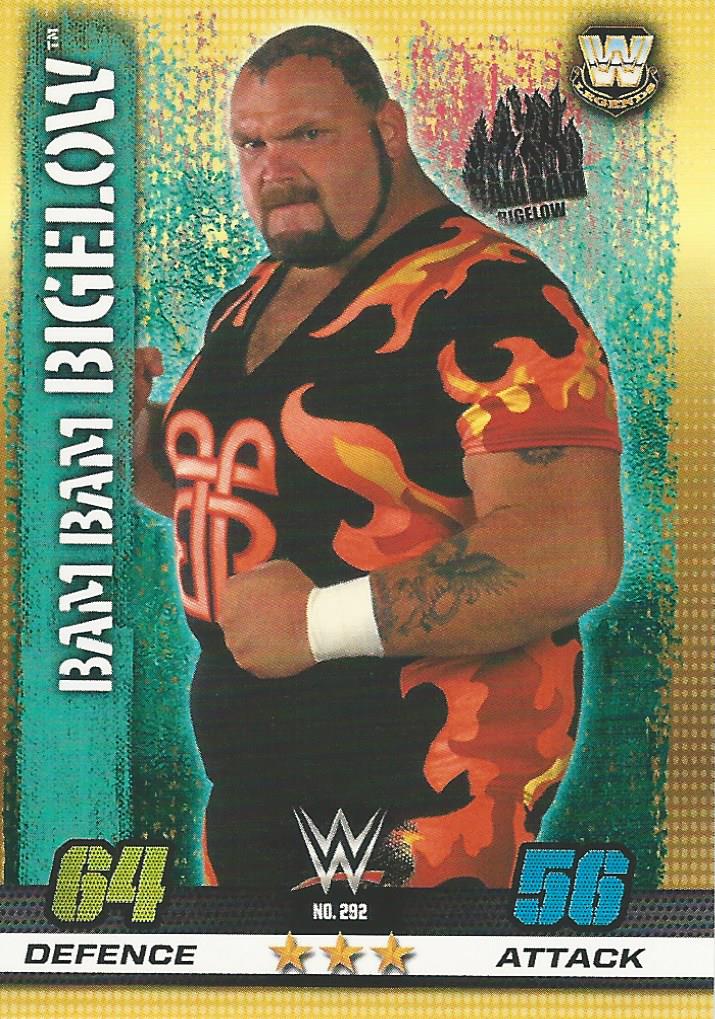 WWE Topps Slam Attax 10th Edition Trading Card 2017 Bam Bam Bigelow No.292