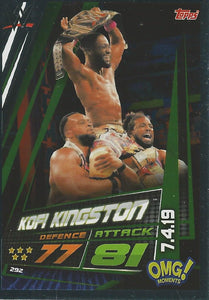 WWE Topps Slam Attax Universe 2019 Trading Card Kofi Kingston No.292