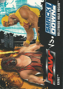 WWE Fleer Raw vs Smackdown Trading Card 2002 Hulk Hogan vs Kane No.90