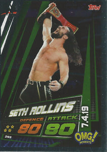 WWE Topps Slam Attax Universe 2019 Trading Card Seth Rollins No.293