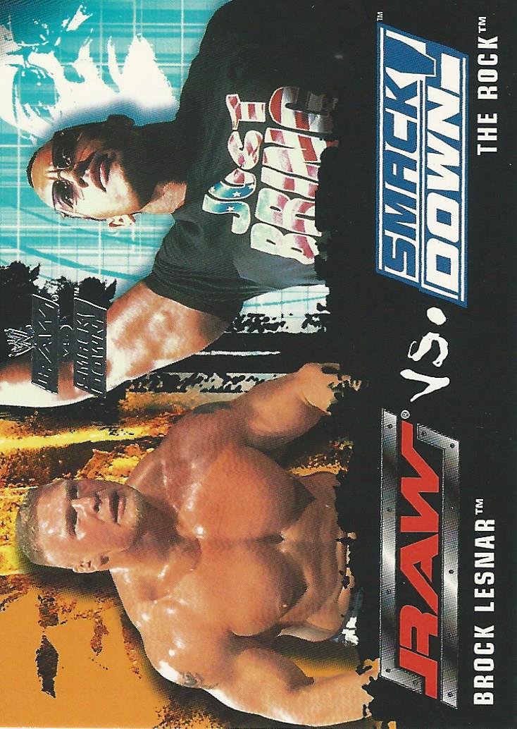 WWE Fleer Raw vs Smackdown Trading Cards 2002 Brock Lesnar vs The Rock No.86