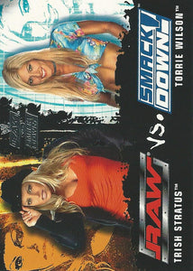 WWE Fleer Raw vs Smackdown Trading Cards 2002 Trish Stratus vs Torrie Wilson No.82