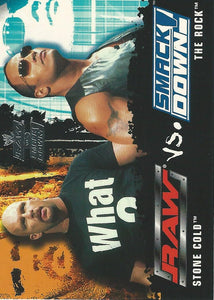 WWE Fleer Raw vs Smackdown Trading Cards 2002 Stone Cold vs The Rock No.79