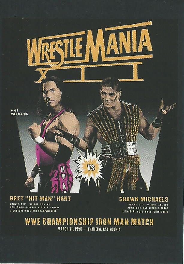 WWE Panini 2022 Sticker Collection Shawn Michaels vs Bret Hart No.298