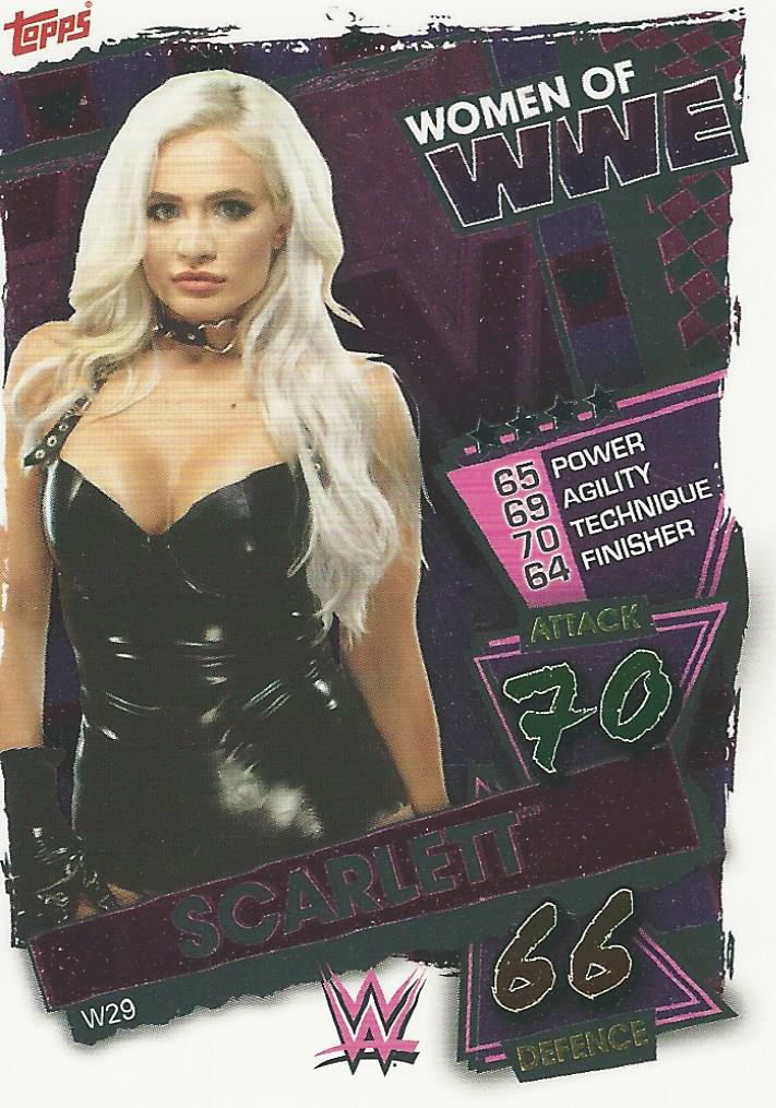 WWE Topps Slam Attax 2021 Trading Card Scarlett W29