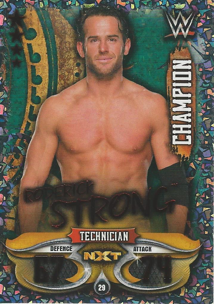 WWEE Topps Slam Attax Live 2018 Trading Card Roderick Strong Champion NXT No.29