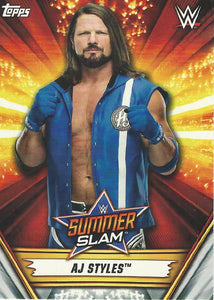 WWE Topps Summerslam 2019 Trading Card AJ Styles No.29