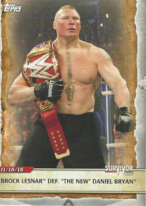 WWE Topps Road to Wrestlemania 2020 Trading Cards Brock Lesnar No.29