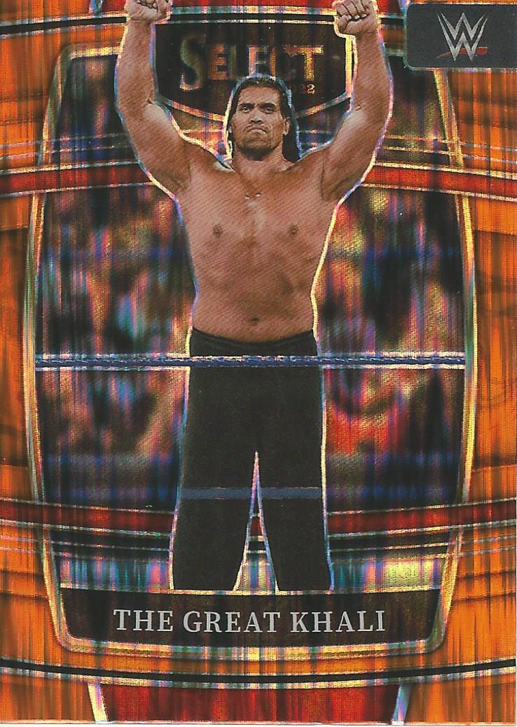 WWE Panini Select Trading Cards 2022 The Great Khali No.29 Orange Flash