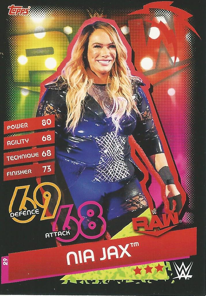 WWE Topps Slam Attax Reloaded 2020 Trading Card Nia Jax No.29