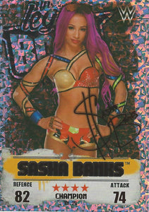 WWE Topps Slam Attax Takeover 2016 Trading Card Sasha Banks Red Champion No.29
