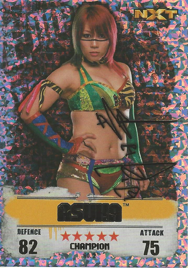 WWE Topps Slam Attax Takeover 2016 Trading Card Asuka Gold Champion No.2