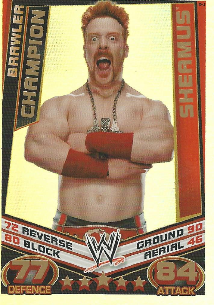 WWE Topps Slam Attax Rebellion 2012 Trading Card Sheamus Champion No.2