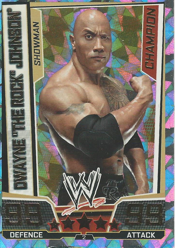 WWE Slam Attax Superstars 2013 Trading Card Champion The Rock No.2