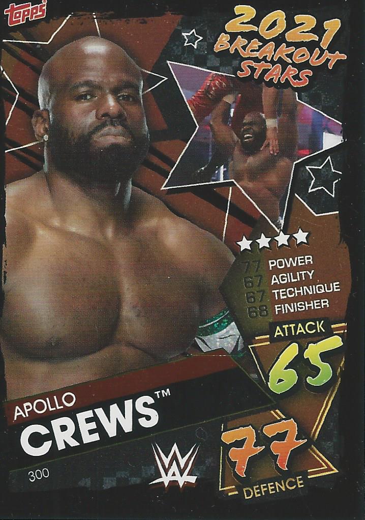 WWE Topps Slam Attax 2021 Trading Card Apollo Crews No.300