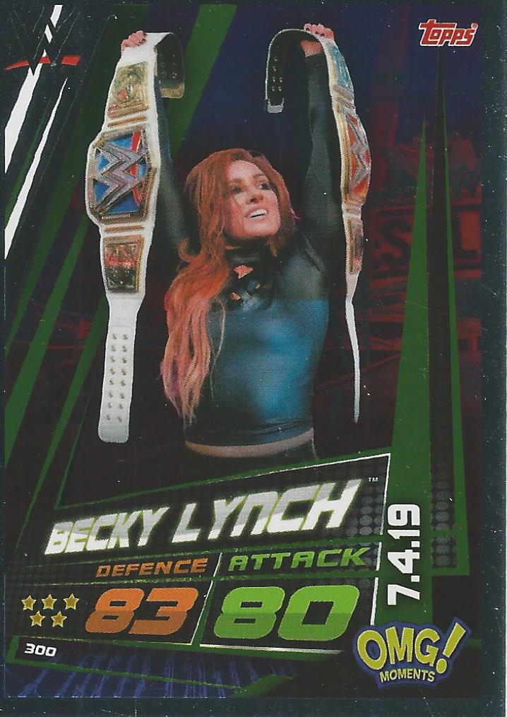 WWE Topps Slam Attax Universe 2019 Trading Card Becky Lynch No.300