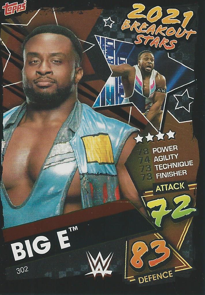 WWE Topps Slam Attax 2021 Trading Card Big E No.302