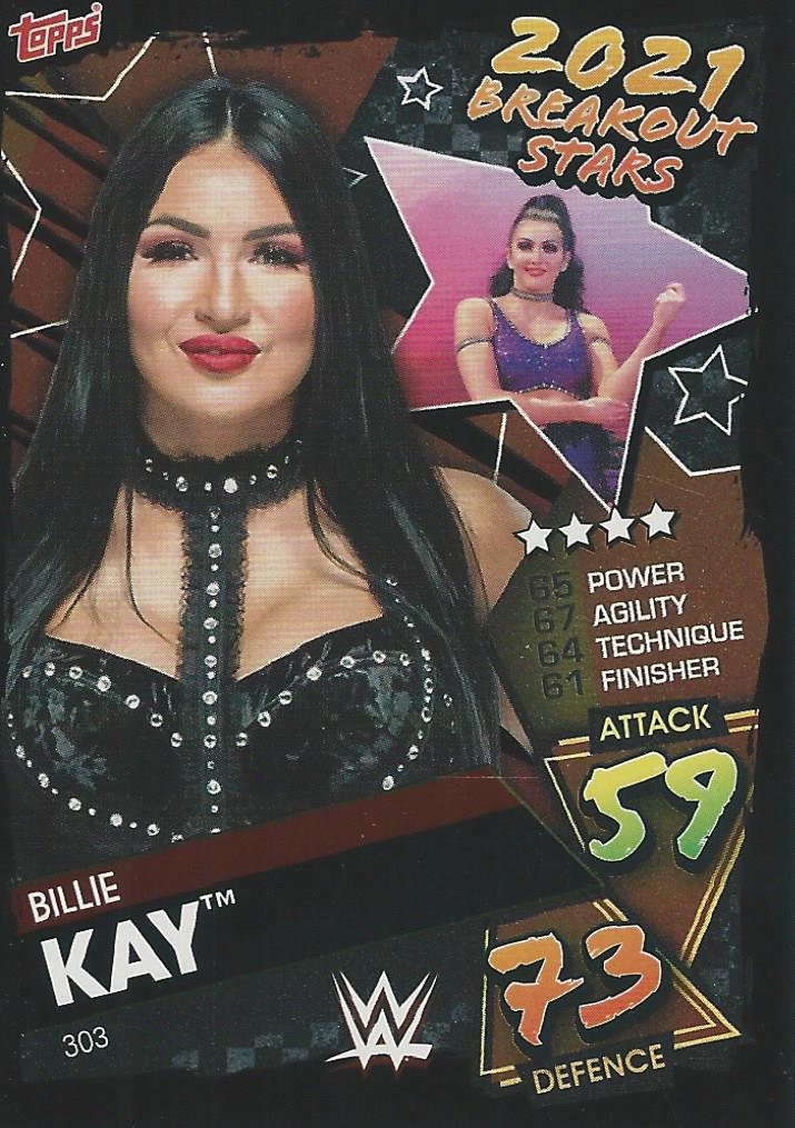 WWE Topps Slam Attax 2021 Trading Card Billie Kay No.303