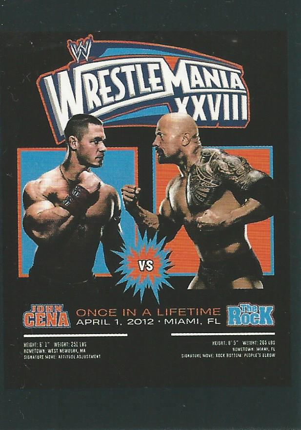 WWE Panini 2022 Sticker Collection Rock vs John Cena No.303