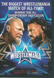 WWE Panini 2022 Sticker Collection Brock Lesnar vs Roman Reigns No.304