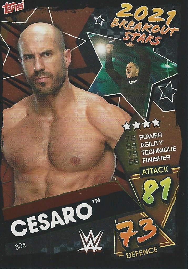 WWE Topps Slam Attax 2021 Trading Card Cesaro No.304