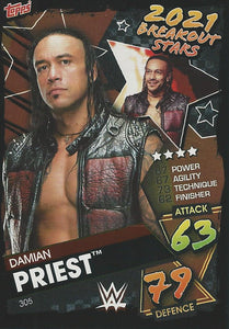 WWE Topps Slam Attax 2021 Trading Card Damian Priest No.305