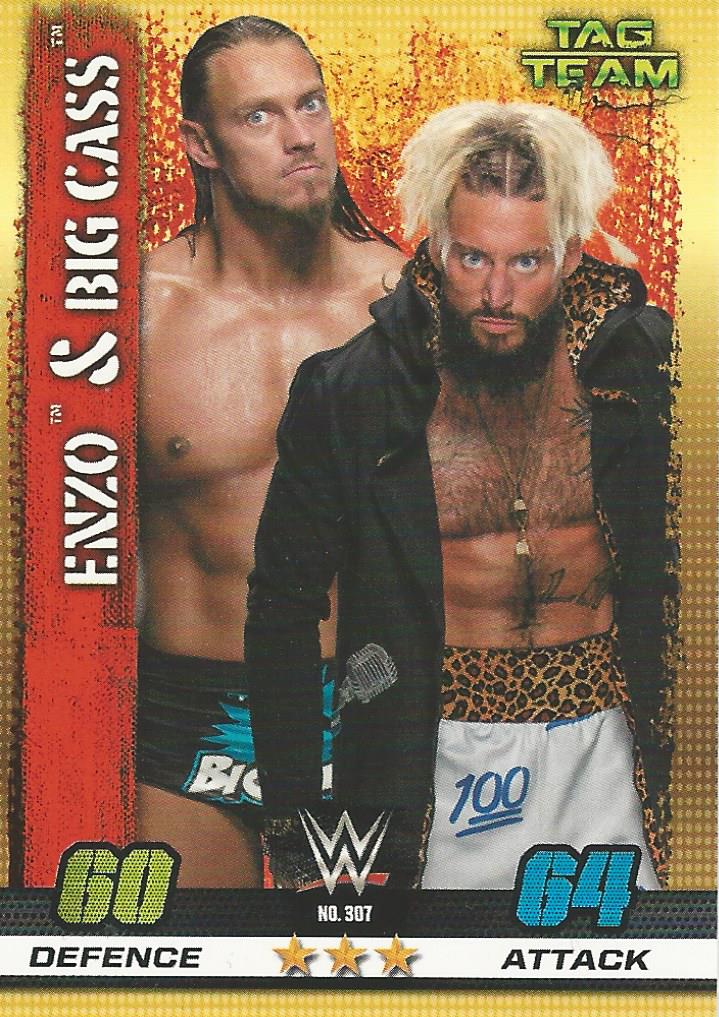 WWE Topps Slam Attax 10th Edition Trading Card 2017 Enzo and Big Cass No.307