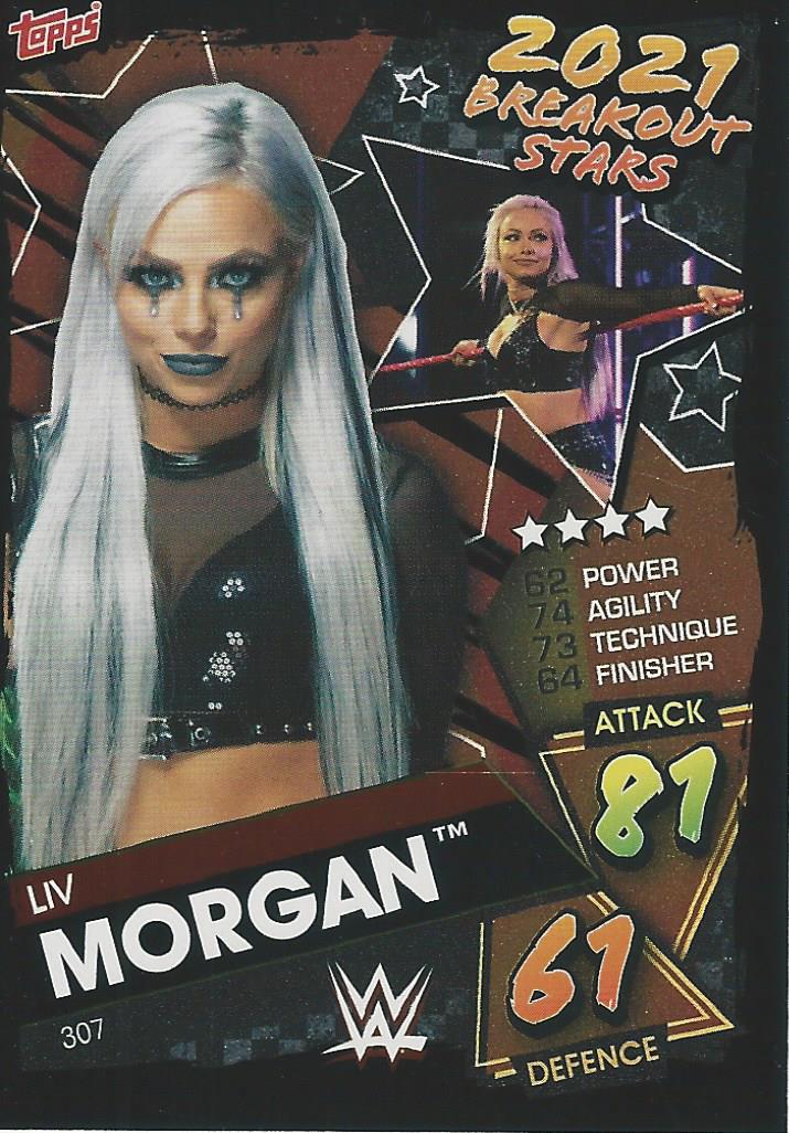 WWE Topps Slam Attax 2021 Trading Card Liv Morgan No.307