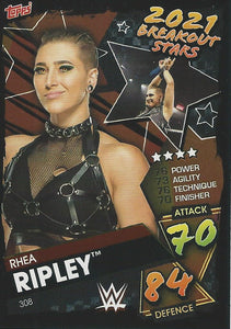 WWE Topps Slam Attax 2021 Trading Card Rhea Ripley No.308