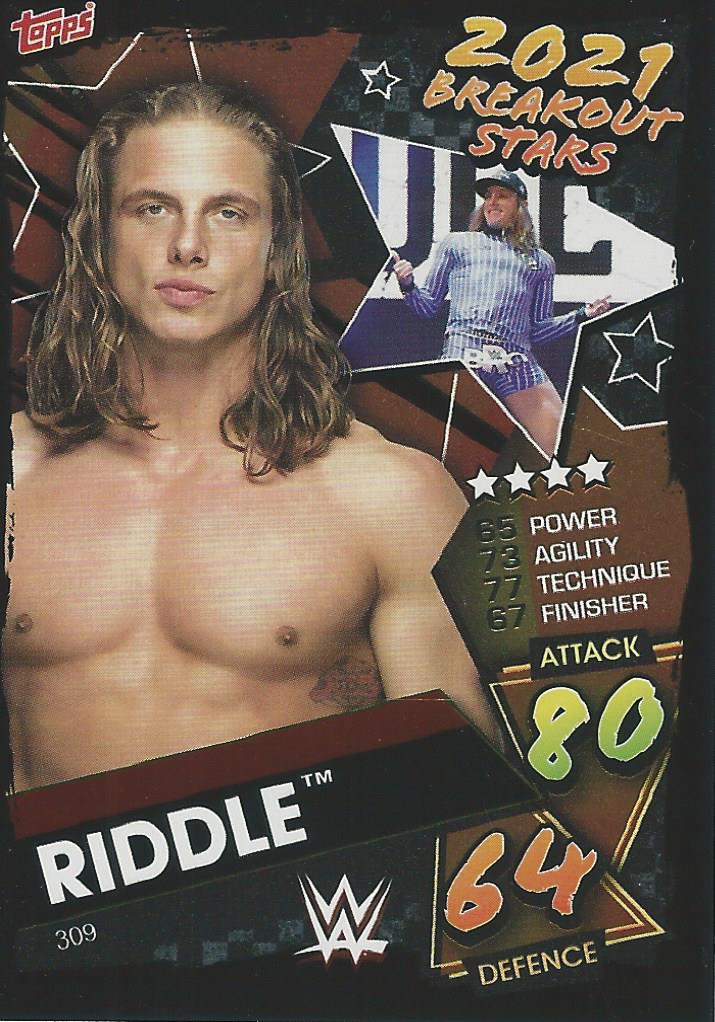 WWE Topps Slam Attax 2021 Trading Card Riddle No.309