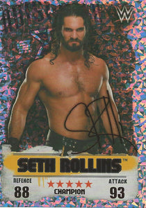 WWE Topps Slam Attax Takeover 2016 Trading Card Seth Rollins Red Champion No.30