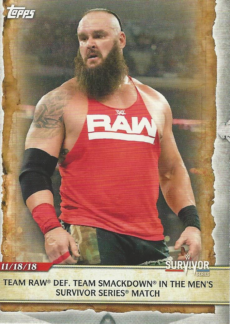 WWE Topps Road to Wrestlemania 2020 Trading Cards Braun Strowman No.30